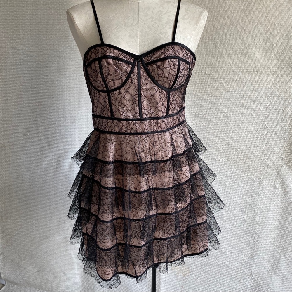 Jill Stuart Lace Corset Bustier Party Dress Black - Picture 8 of 8
